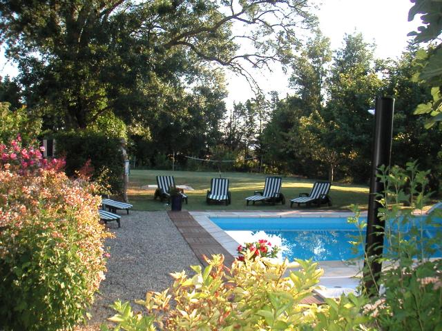 Piscine avec vue sur le parc