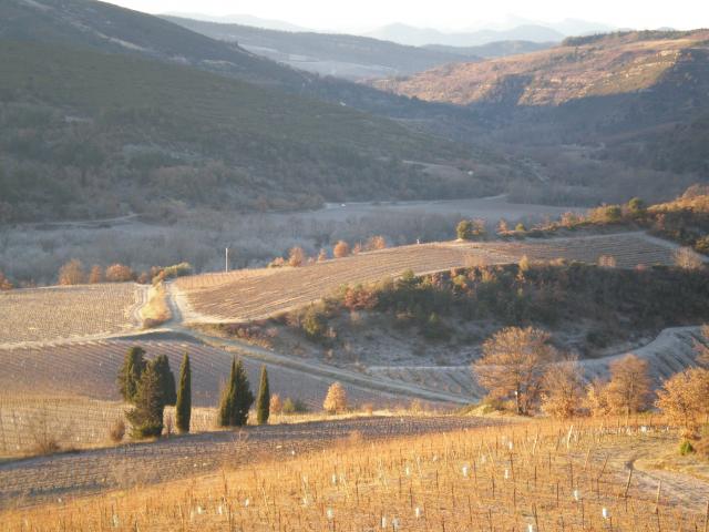 Vue d'hiver depuis la colline de robinson autour de notre location de vacances