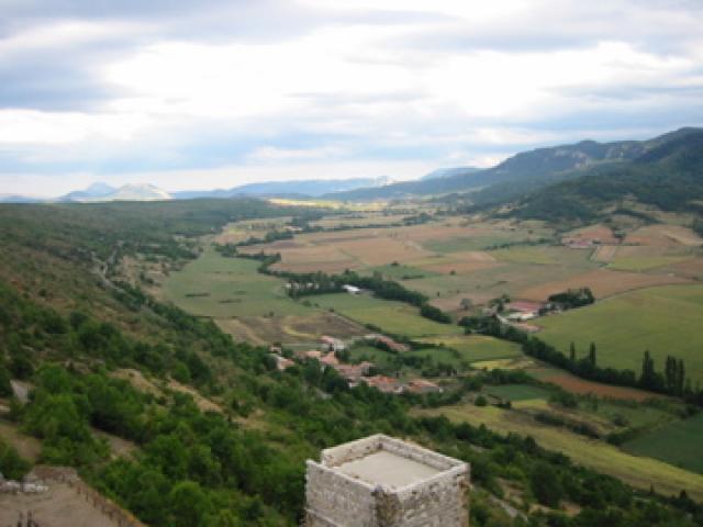 Vue du château de puivert